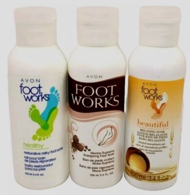 New 3 Footworks Healthy Milky Foot Soak - Macadamia - Mocha Supreme - 3.4 oz ea