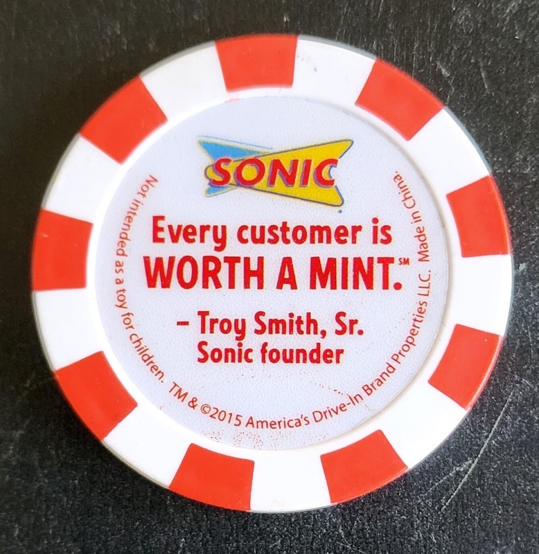 Sonic Advertising Casino Gaming Poker Chip 2015, Weight 12 Grams