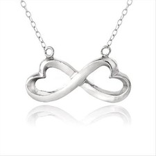 Sterling Silver Infinity Heart Polished Necklace