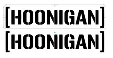 sticker, autocollant, ken block, Hoonigan, DC, 43  dim 1 sticker 45x210mm