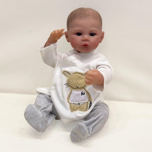 18" Lifelike Reborn Baby Doll Meadow Full Body 3D Skin Newborn Boy Kids Toy Gift - Picture 3 of 7