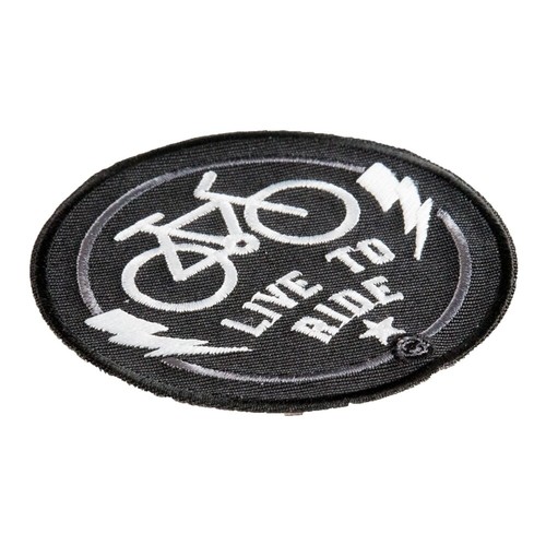 Live To Ride Bicycle B&W Patch, Health Fitness Patches - Picture 2 of 4