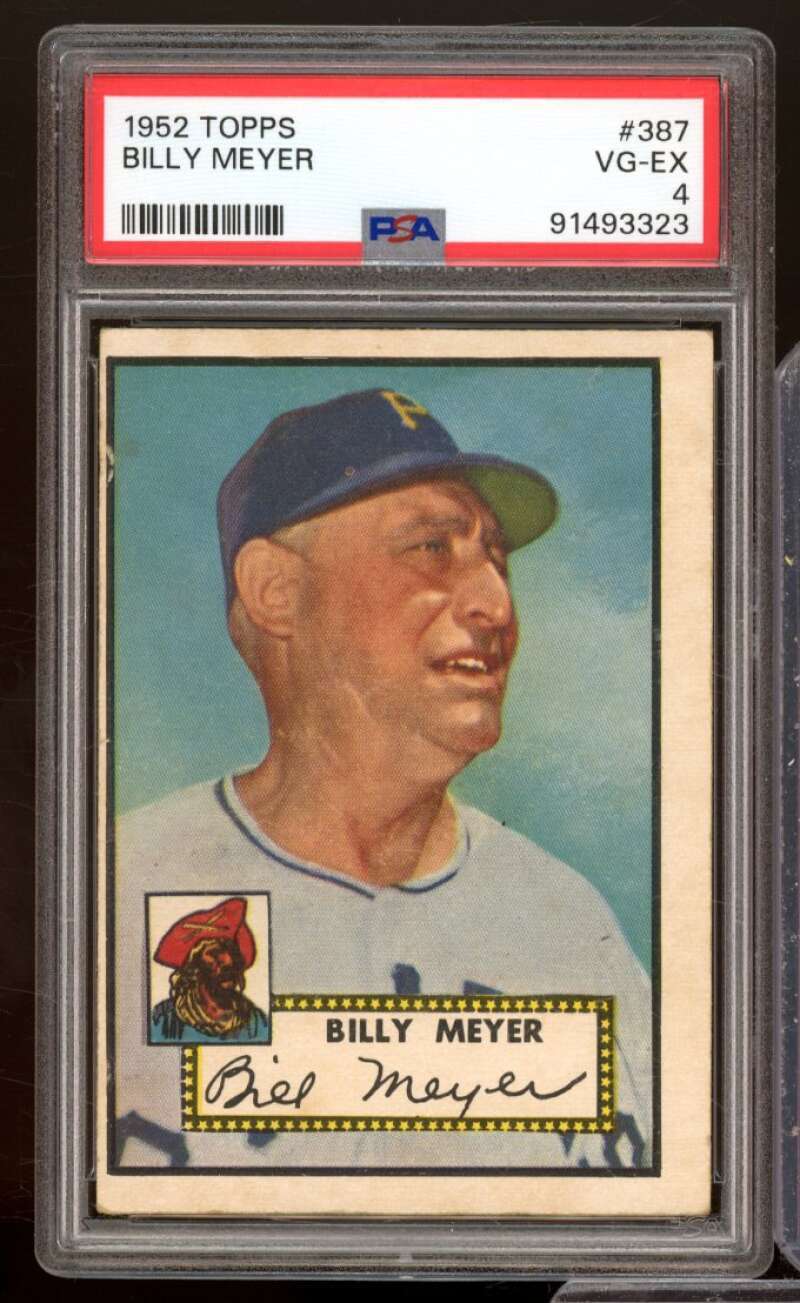 Billy Meyer Card 1952 Topps #387 PSA 4