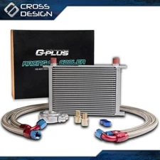 Fit For Universal 25 Row AN-10 Engine Oil Cooler + Filter Adapter Hose Kit USA