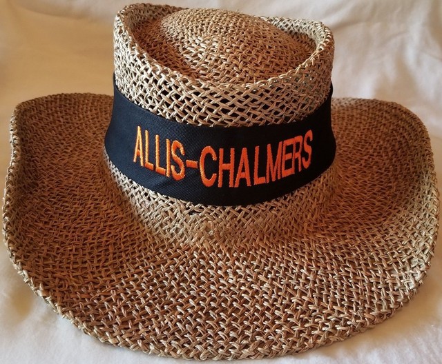Allis Chalmers Lined Straw Hat with Embroidered Hat Band (2 colors) eBay