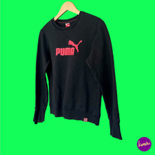 PUMA Women's Classic Pullover Sweatshirt, Appliqu Logo, Black, UK 12 EU 40