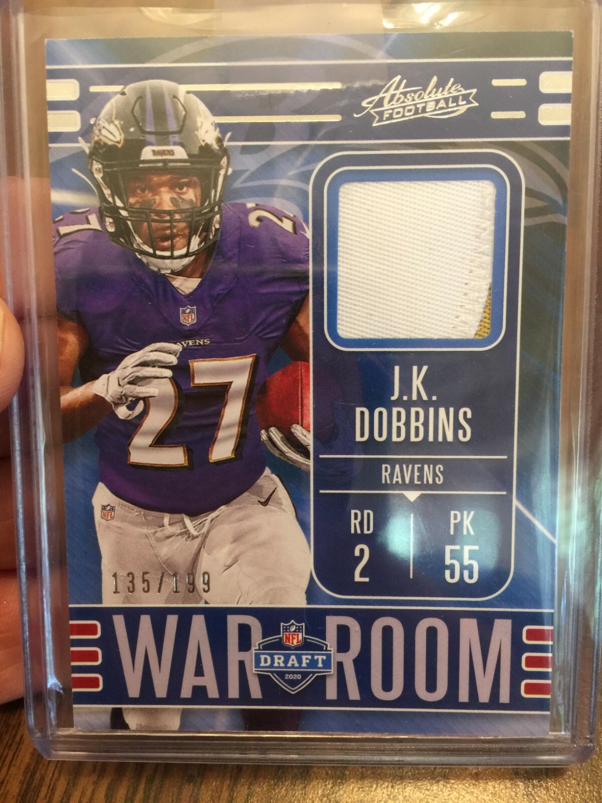 JK Dobbins Panini Absolute War Room Materials #WM19 Base