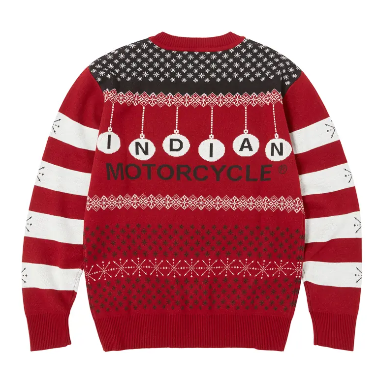 Indian Motorcycle / ニット・セーター(厚手)/L/ウール Indian Motorcycles Unisex Headdress Holiday Sweater Red 2864972 | eBay