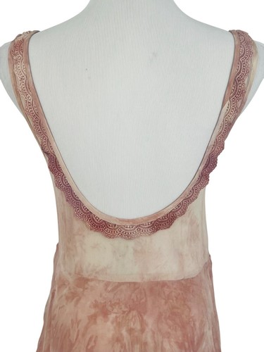 RARO Maxi Abito Boho Free People X New Romantics Blush Tie Dye a Livelli Orlo Increspato - Foto 8 di 21