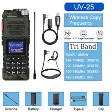 Baofeng UV-25 10W Walkie Talkie Long Range Tri-Power Two Way Radios 771Ant Cable
