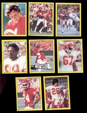 1982 KANSAS CITY CHIEFS Sticker Set BILL KENNEY JOE DELANEY ROOKIE