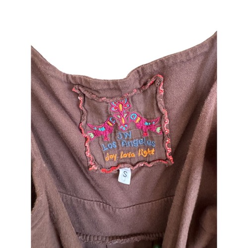 Johnny Was LA Embroidered Long Spaghetti Cami Strap Dress Brown Womans Small - Picture 5 of 9