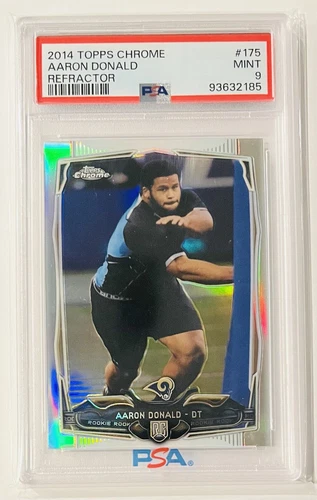 Aaron Donald 2014 Topps Chrome Refractor Rookie PSA 9 RC