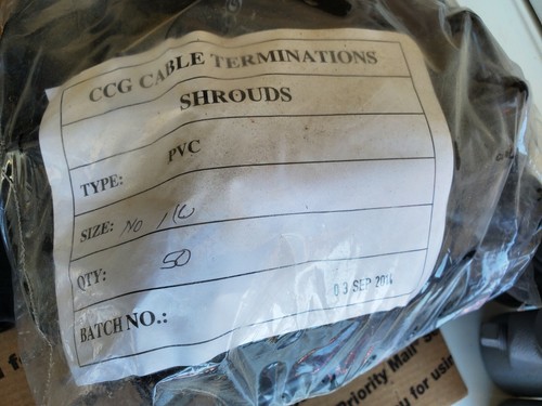 50) CCG 152501 M20 PVC Shroud Black Protective Cover Boot Cable Gland Size 1 1/0 - Picture 2 of 5