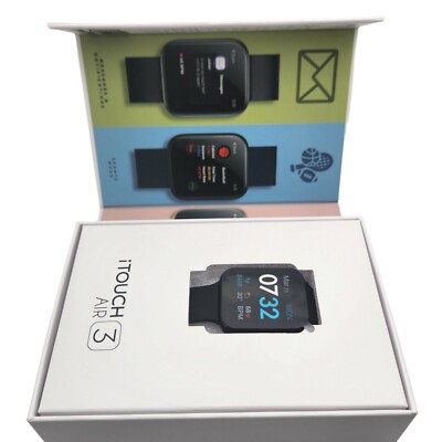 iTouch Air 3 Smartwatch - Fitness Tracker HR Tracker Step Counter Black