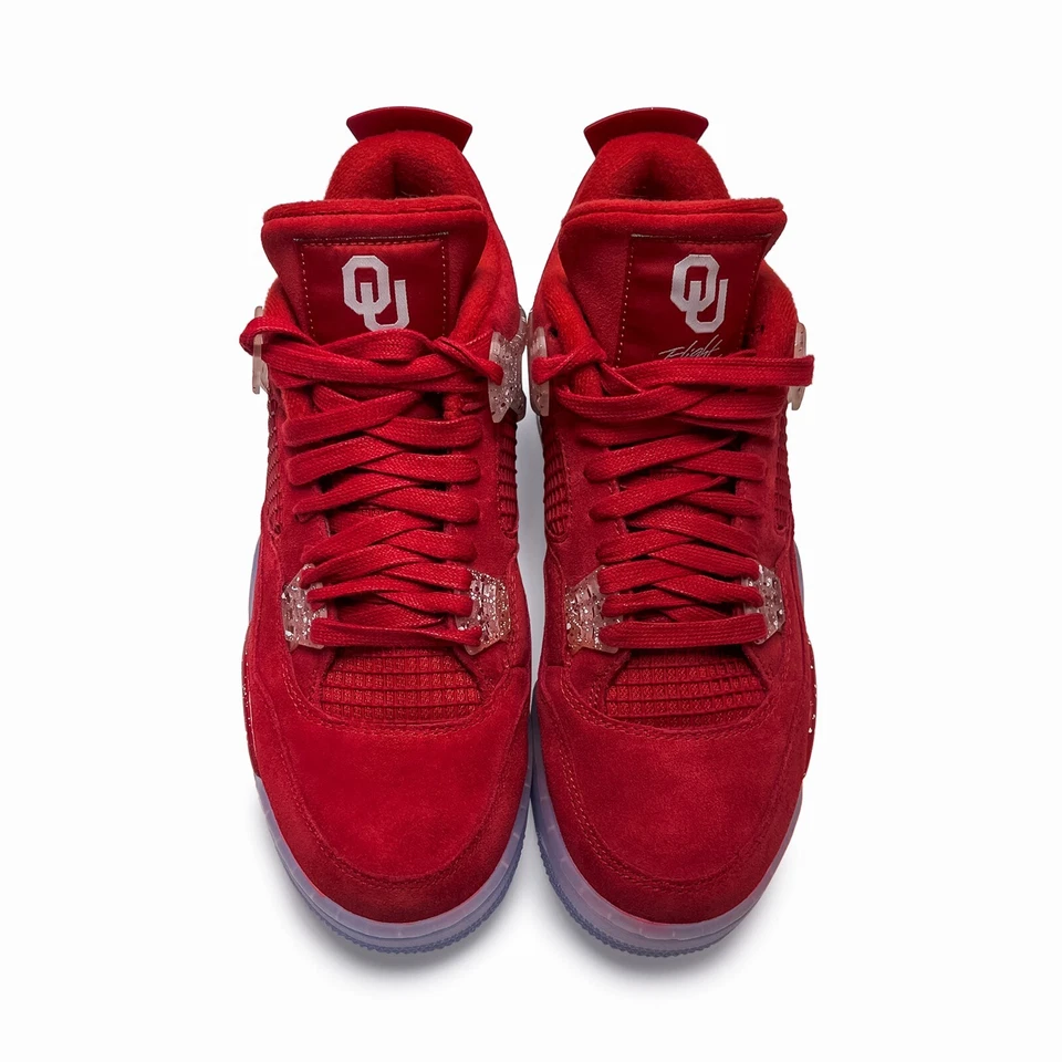 Air Jordan 4 Oklahoma PE Talla 8.5 VNDS Promo Muestra Sooners Friends and Family Foto 3 de 4