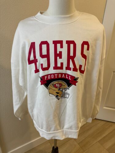 Gameday Couture San Francisco 49ers Football Sweatshirt Women's Large White NWT