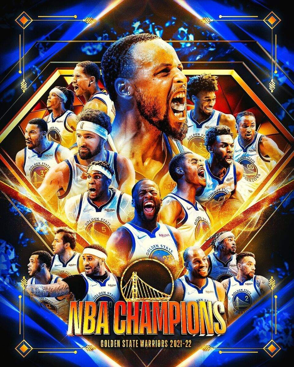 Golden State Warriors 2022 NBA Champions 8x10 Picture Celebrity Print
