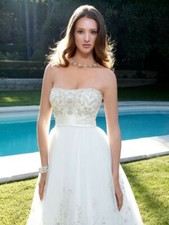 Casablanca Wedding Dress 2035, New/Unaltered/Never Worn, Ball Gown, Size 8,