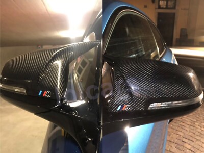 For BMW M2 F87 Carbon Fiber M Performance M Mark Wing Mirror Covers Pair OEM-Fit