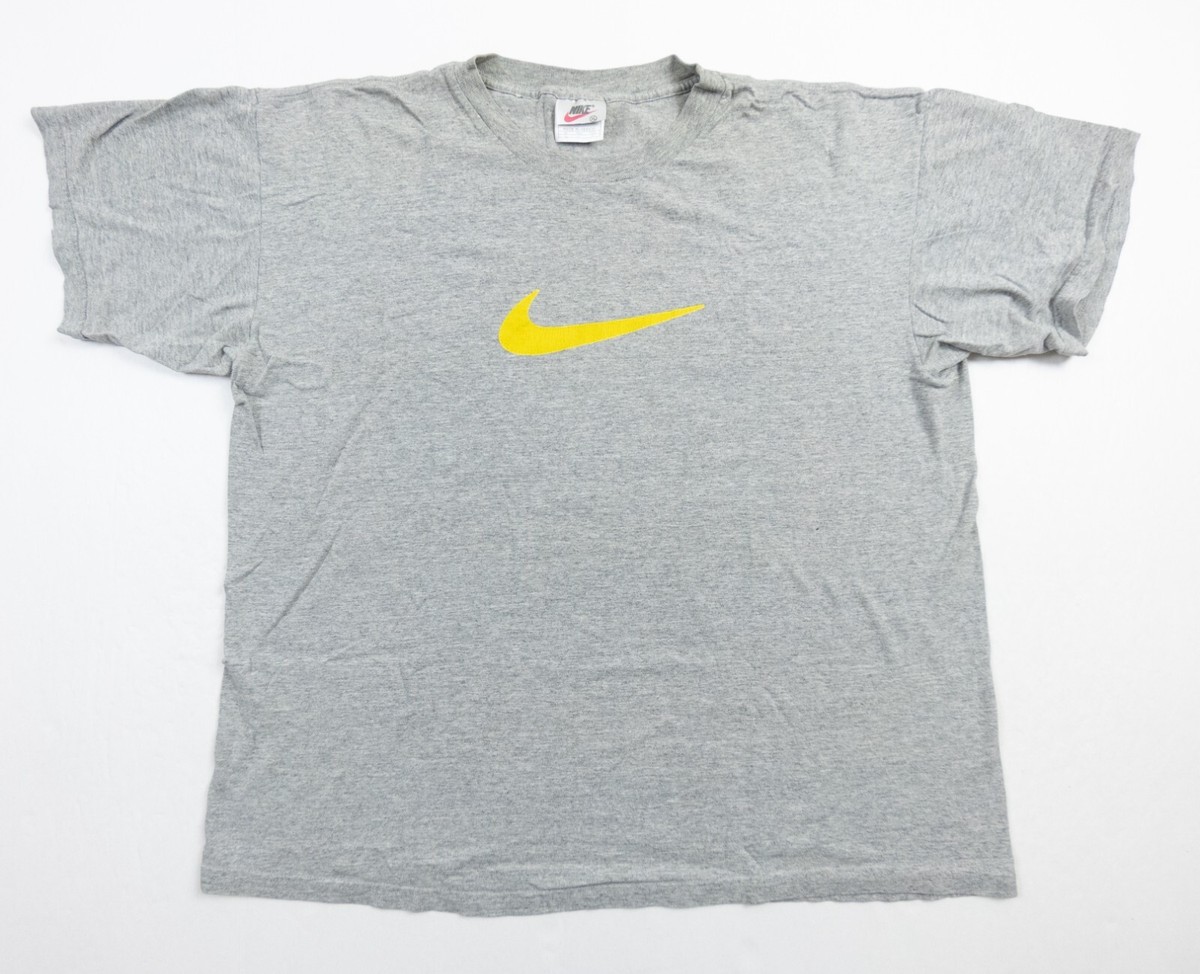 Vintage Nike Shirt Mens XLarge Gray Short Sleeve Swoosh