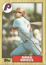 GREG GROSS PHILADELPHIA PHILLIES #702 - TOPPS NM-MT 1987