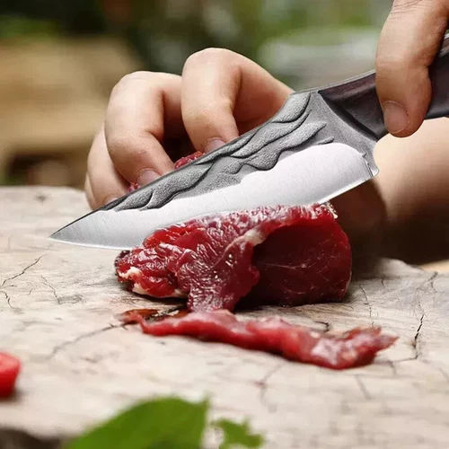Srainless Stahl Küchenmesser Ausknochen Messer Schneidemesser Fleischbeil Scharf - Bild 5 von 12