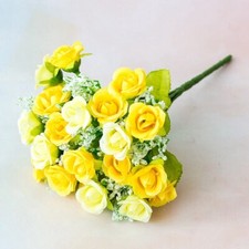 21 Köpfe Rosen Bund Kunstblumen Rose Blumen Blumenstrauß Seidenblumen Hochzeit