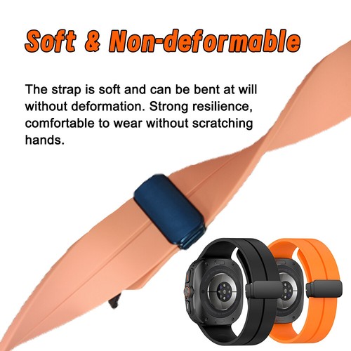 Für Samsung Galaxy Watch Ultra 47mm Magnet Armband Strap Silikon Wistband - Bild 4 von 12