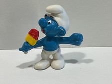 Schlümpfe Schlumpf Figur Groteske 80er Jahre: Schlumpf mit Eis
