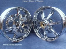 Harley Chrome Slicer Ii Wheels 18 F R 2 Rotors Ultra Limited Exchange Program