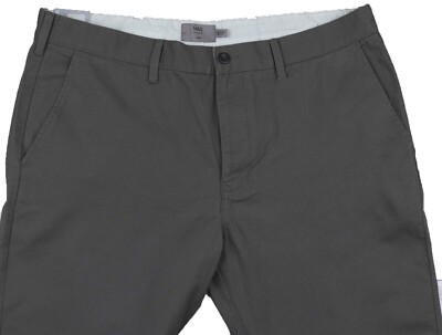 M&S Herren Marks and Spencer grüne schmale Hose Größe 38 Bein 32,5 Etikett DEFEKT