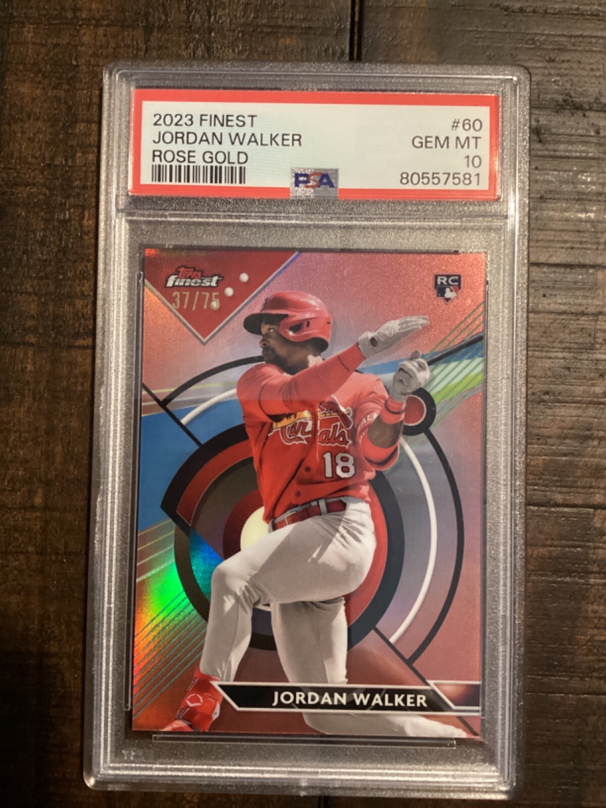 2023 Topps Finest - Rose Gold Refractor #60 Jordan Walker /75 (RC)