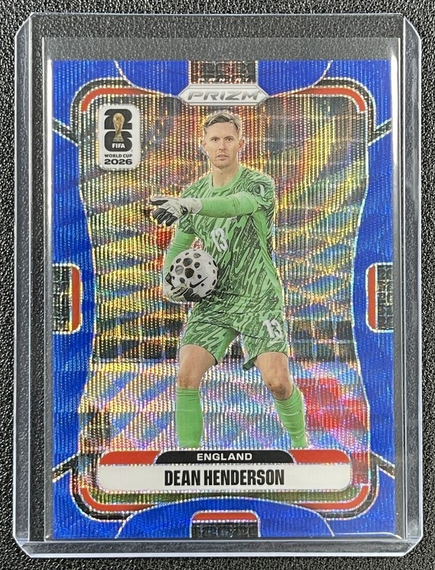 DEAN HENDERSON 2026 PANINI PRIZM WORLD CUP #113 BLUE WAVE 08/55 ENGLAND