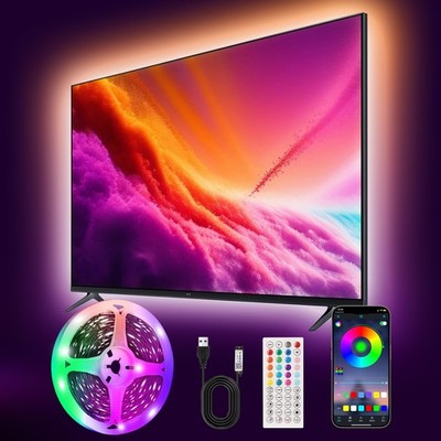 PSTAR LED Lights for TV Led Backlight, 16.4ft 16.4ft, RGB (Red, Green, Blue)