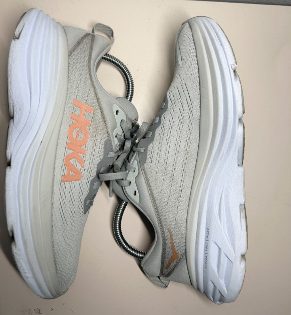 Hoka One Bondi 8 Womens Size 9B Harbor Mist Lunar Rock Running Shoe 1127952 HMLR thumbnail 2