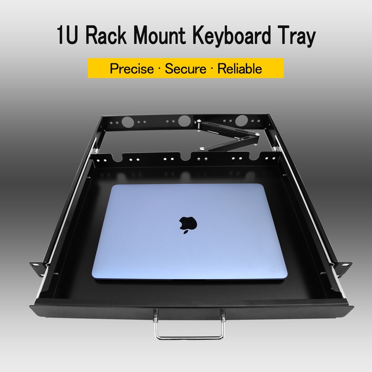 Raising Electronics 1U Rack Mount Sliding Keyboard Drawer 19" Keyboard Tray.