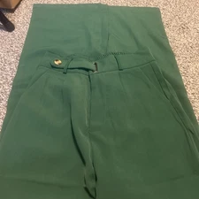 Women’s Small Green Dress Pants Wide Leg