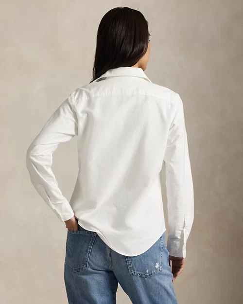 Camisa Oxford ajustada Ralph Lauren para mujer talla XL blanca Foto 2 de 2