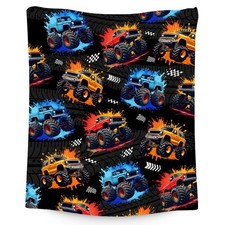Boys Blanket - Truck Blankets for Adults - Plush Cozy Flannel Large Throws - ...
