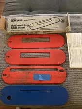 Lot of 3 DADO MOLDING HEAD INSERTS & 1 ZERO CLEARANCE THROAT PLATE