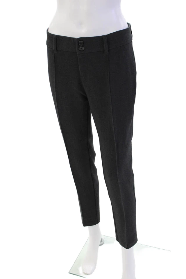 Pantalones al tobillo Cartonnier Anthropologie para mujer plisados rectos Charlie grises talla 4 Foto 2 de 4