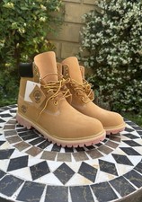 Timberland Men's Leather Boots, Wheat Yellow, Size UK 10 (US 10.5)
