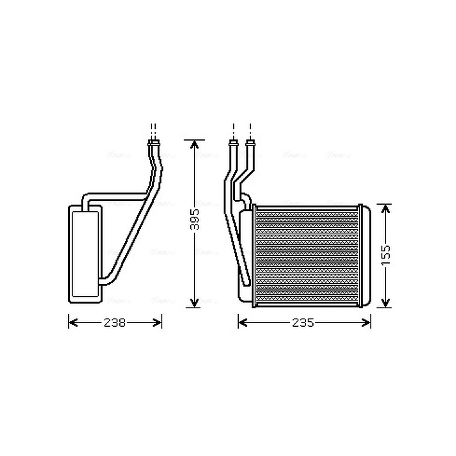 AVA Cabin Heater Core FD6329 for FORD FIESTA (2002) 1.3 etc - Image 3