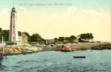 Old Light Lighthouse Point New Haven Connecticut The E.P.J. Co. Made Germany