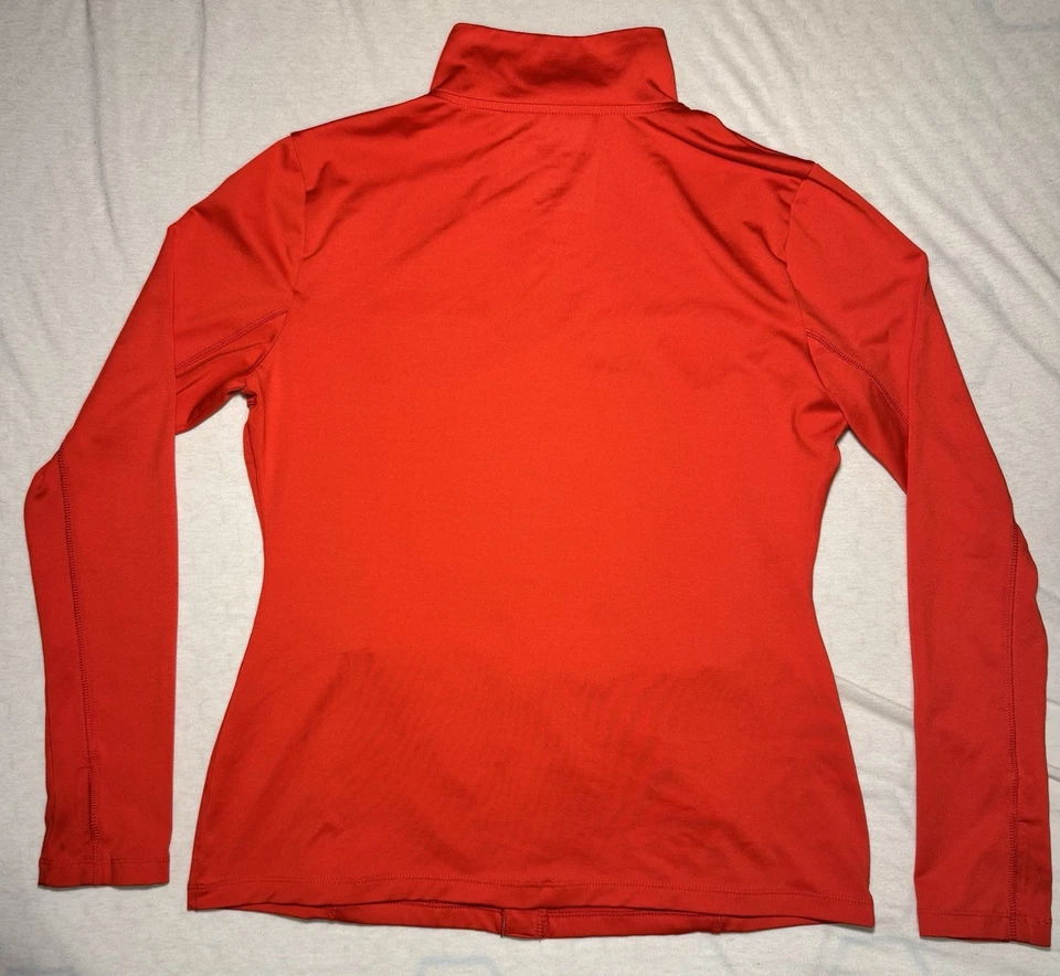 Chaqueta de Correr LA Gear Para Mujer M Cremallera Completa con Bolsillos con Cremallera Roja Manga Larga Activa Foto 3 de 4
