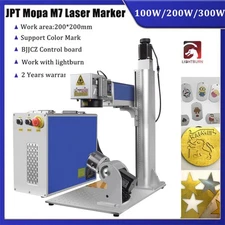 100W/200W/300W JPT M7 Mopa Fiber Laser Marking Machine Autofocus &Rotary Axis US