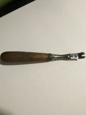 Vintage Nail Puller with Wood Handle Unbranded