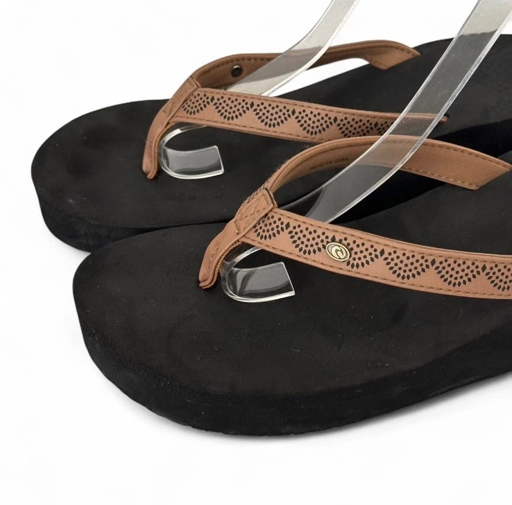 Sandalias de cuña Rip Curl marrón y negro talla 10 Foto 2 de 4