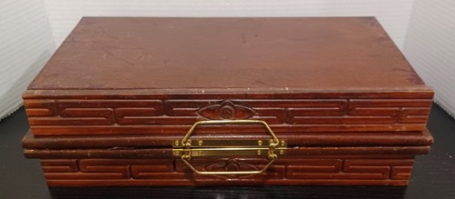 Antique Japanese Chess Set Folding Board Game Case Vtg Asian Chinese. - Picture 16 of 18